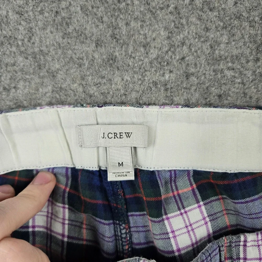 J. Crew Pajama Pants Womens Medium Blue Plaid Flannel Lounge Sleepwear Bottoms